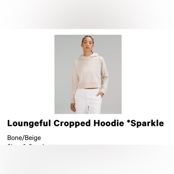 Lululemon Loungeful Cropped Hoodie *Sparkle* - Picture 2 of 6